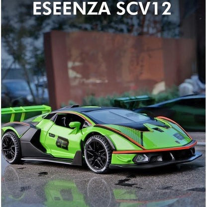 FrameYourWheels™ Lamborghini Essenza SCV12 Diecast Car With Sound & Light | 1:24 Scale