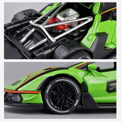 FrameYourWheels™ Lamborghini Essenza SCV12 Diecast Car With Sound & Light | 1:24 Scale